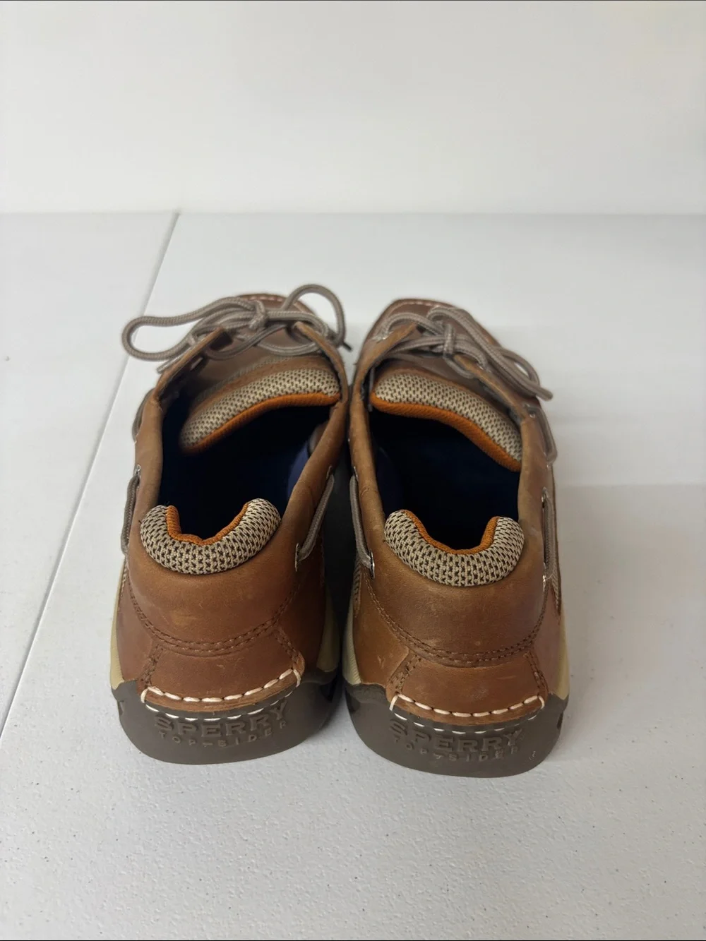 Sperry Men's Tan Brown Leather Boat Shoes